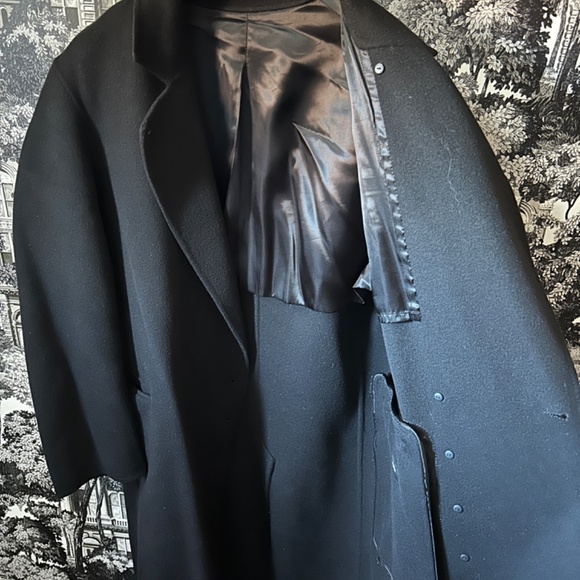 JOSEPH Black Cashmere and Wool Coat SZ 4-6 - Picture 4 of 7